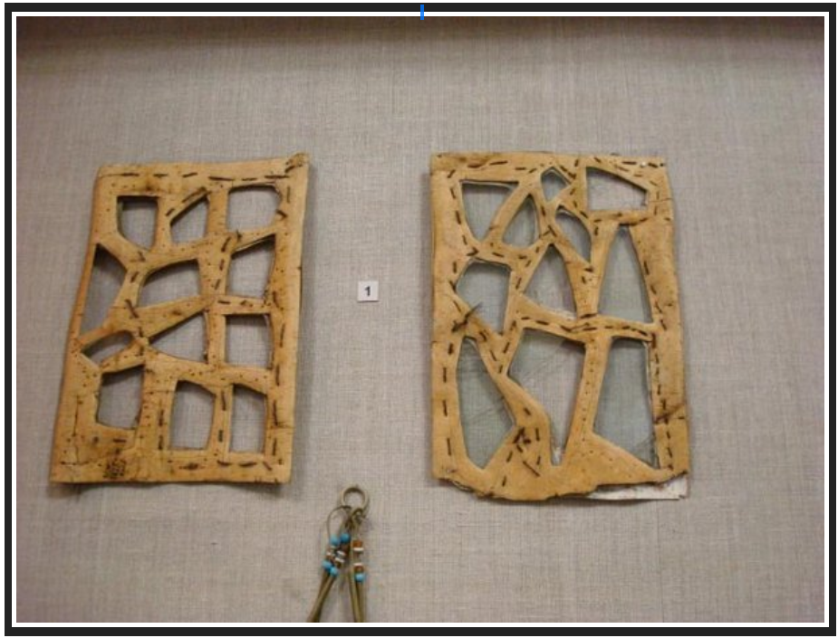 birch bark window frame